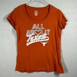 All About Texas Longhorns Burnt Orange Silver Short Sleeve T-Shirt Size …